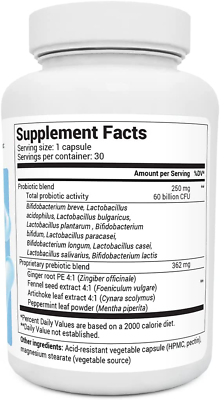 Dr. Berg 60 Billion Probiotic Capsules | With Prebiotic Blend
