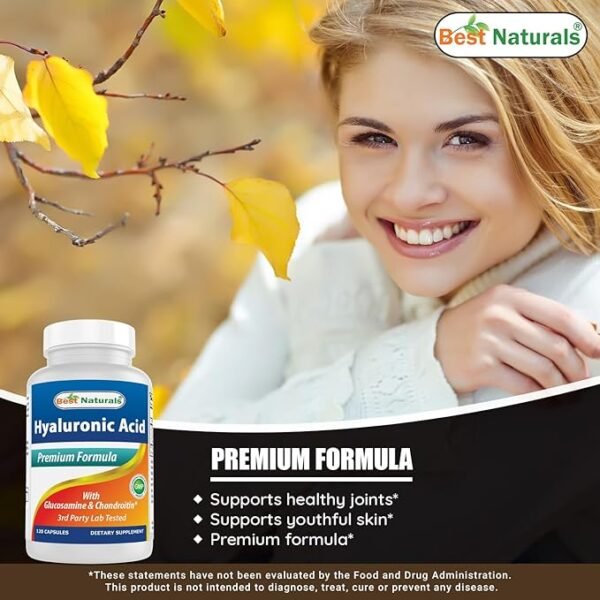 Best Naturals Hyaluronic Acid 100 mg 120 Capsules - Image 3