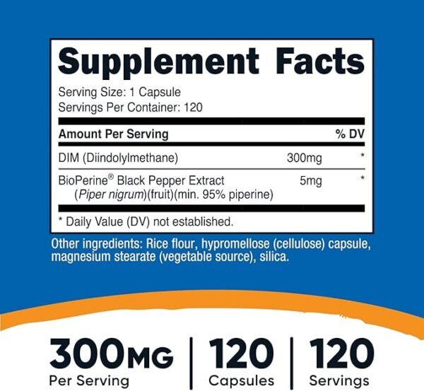 Nutricost DIM (Diindolylmethane) Capsules - Image 3