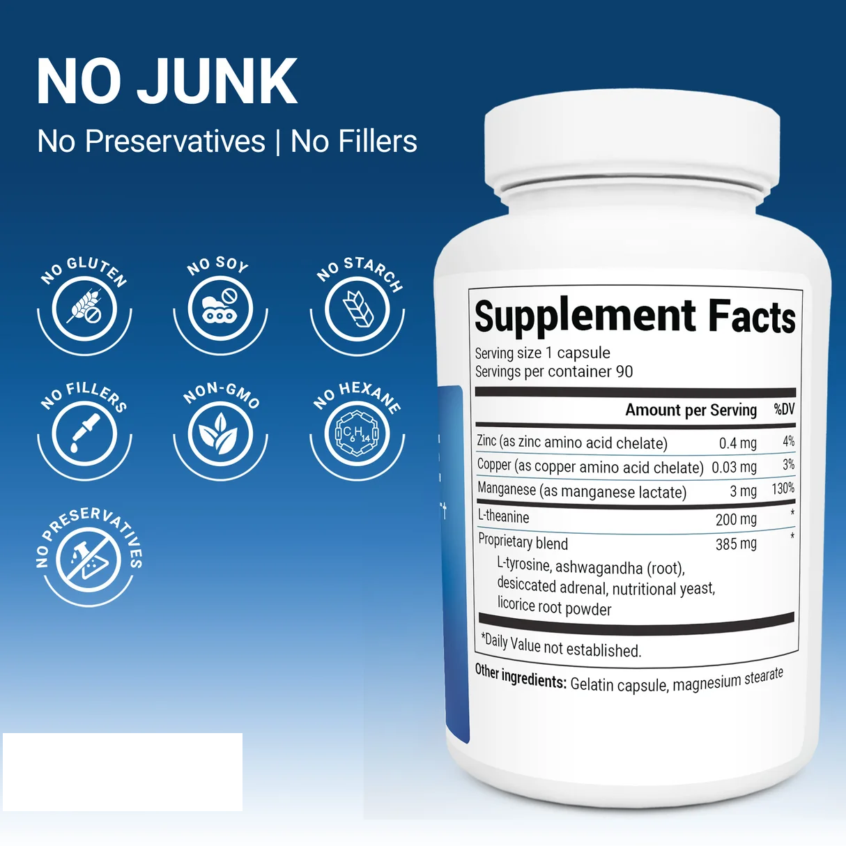 Dr. Berg L-Theanine Adrenal Support Capsules
