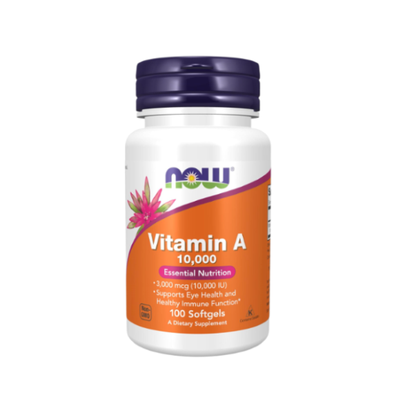 NOW Vitamin A 10000 IU 100 Softgels