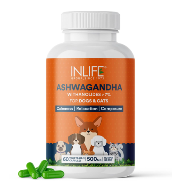 Inlife Ashwagandha For Dogs 500mg Capsules