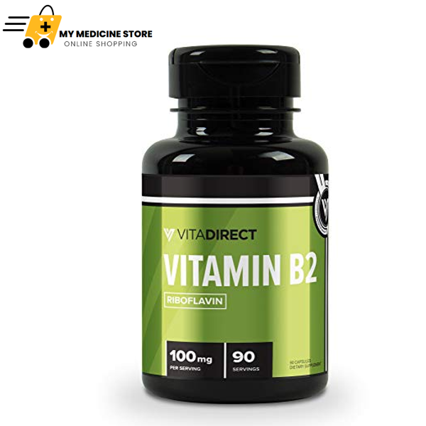 VitaDirect Vitamin B2 100mg 90 Capsules In Pakistan