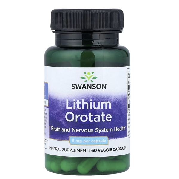 Swanson Lithium Orotate 5 mg 60 Veggie Capsules In Pakistan