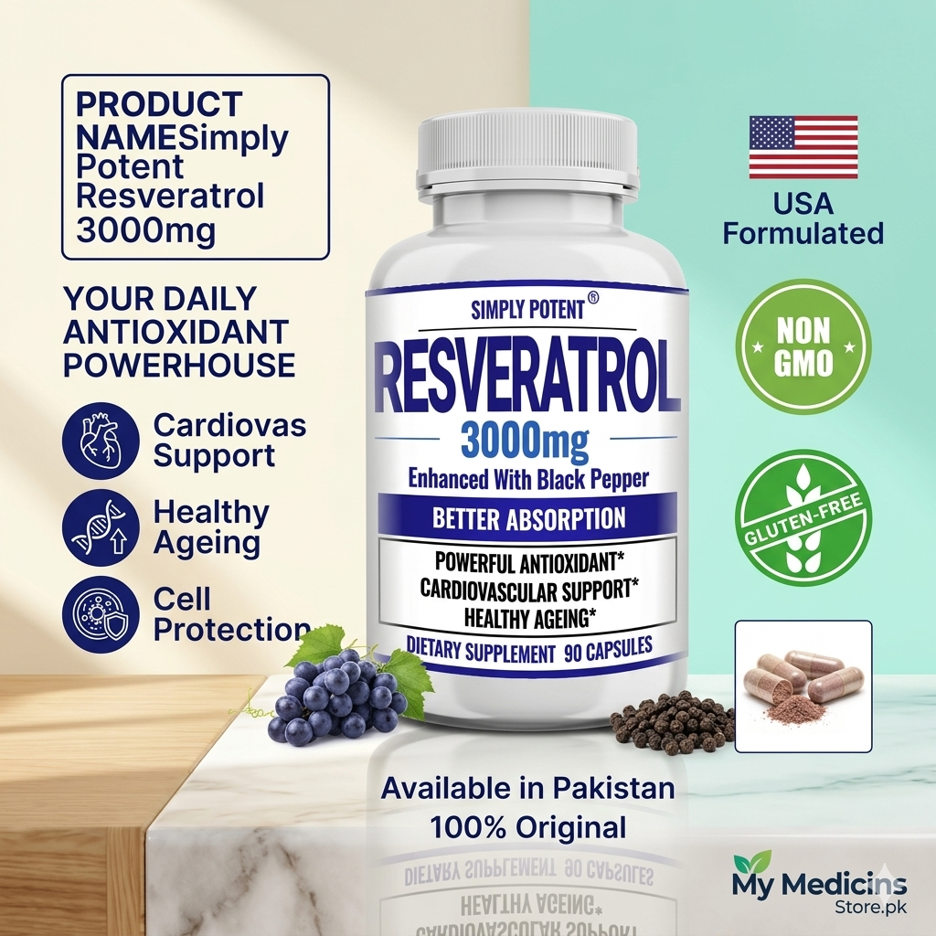 Simply Potent Resveratrol 60 Capsules In Pakistan