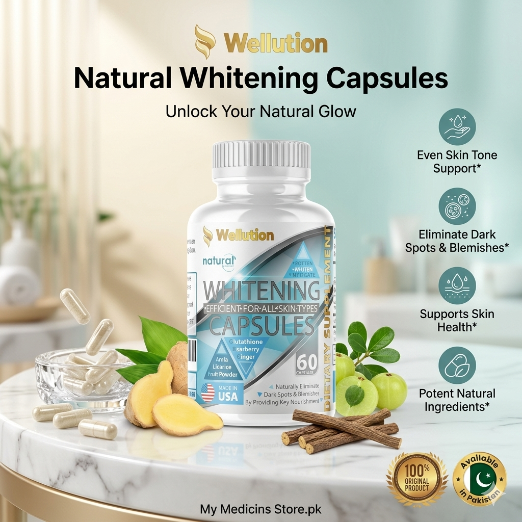 Wellution Natural Whitening 60 Capsules In Pakistan