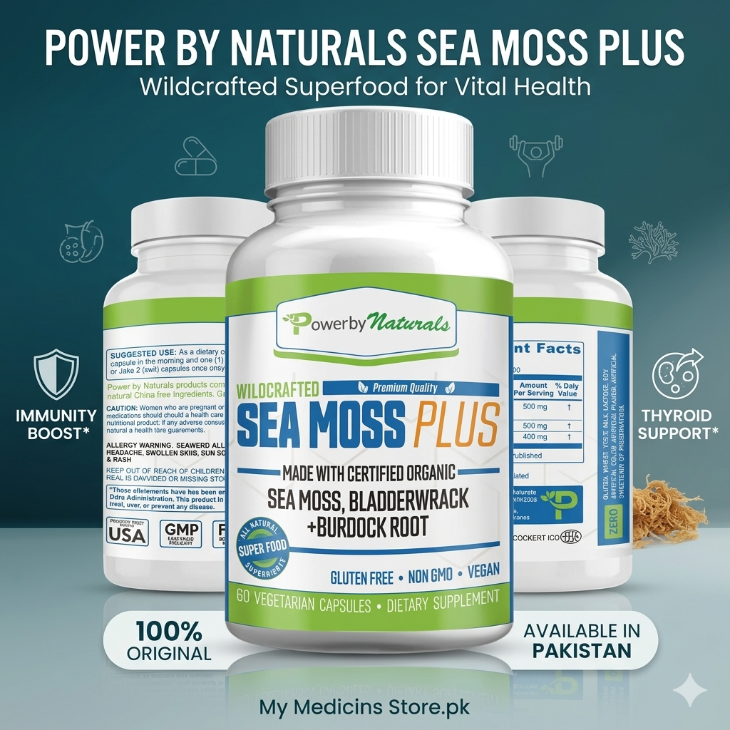 Powered By Naturals Sea Moss Plus 60 Capsules In Pakistan