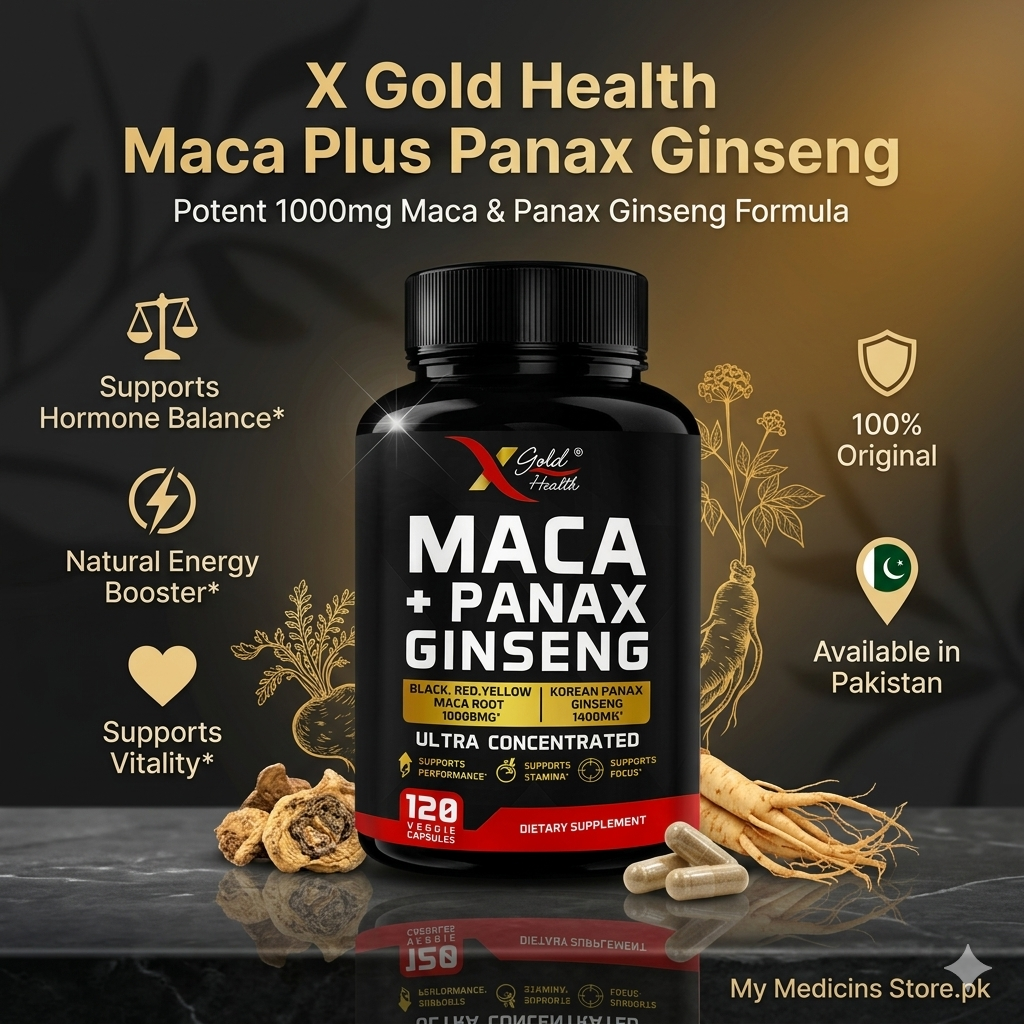X Gold Health Maca Plus Panax Ginseng 60 Capsules In Pakistan