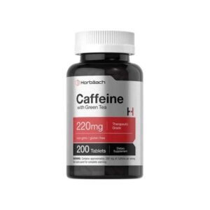 Horbäach Caffeine Pills 200mg with Green Tea 200 Tablets