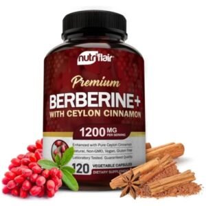 NutriFlair Berberine HCl 1200mg with Ceylon Cinnamon Capsules