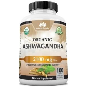 Organic Ashwagandha 2100mg Vegan Capsules