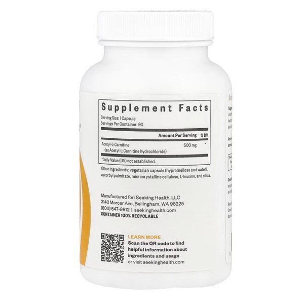 Seeking Health Acetyl-L-Carnitine 500 mg 90 Capsules in Pakistan