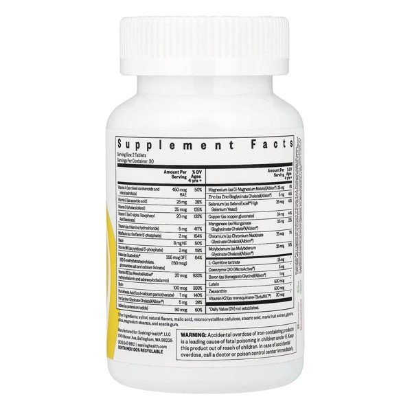 Seeking Health Kids Multivitamin Chewable Ages 4+ 60 Tablets in Pakistan