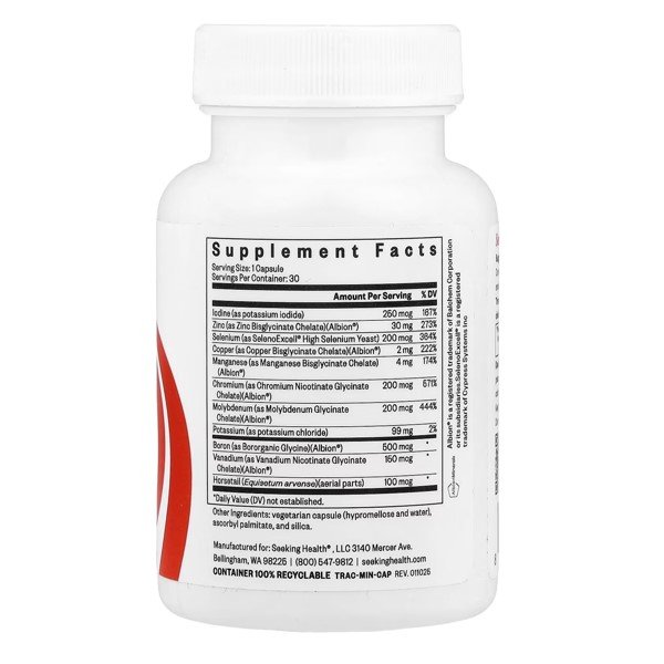 Seeking Health Trace Minerals Complex Iron-Free 30 Capsules in Pakistan