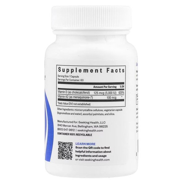 Seeking Health Vitamin D3 + K2 60 Capsules in Pakistan